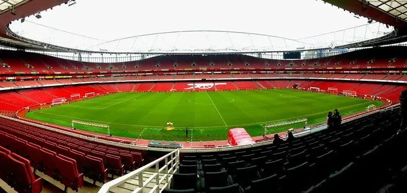 The Emirates Stadium in full view.