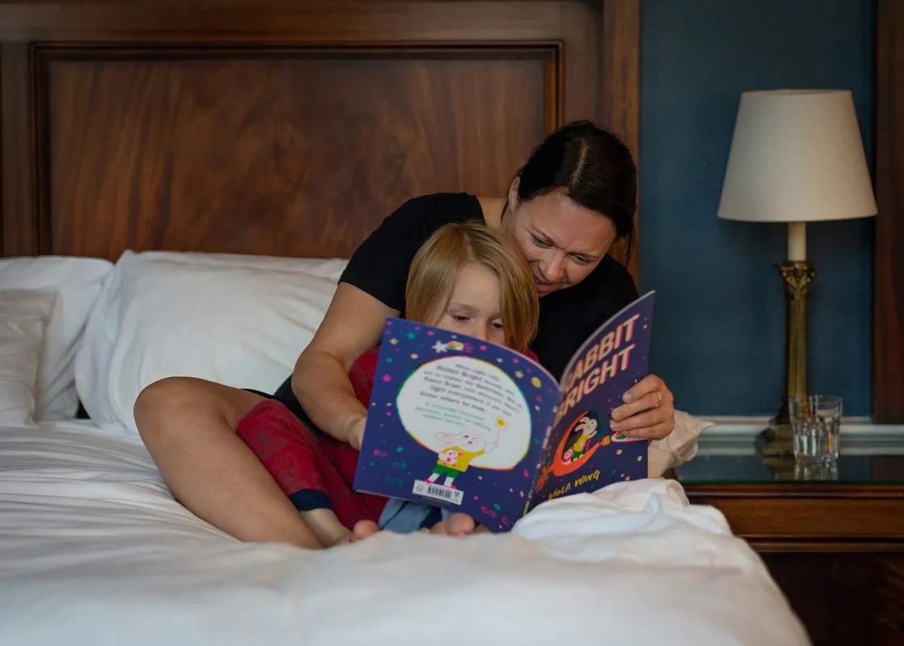 Reading for a child of any age is a good activity to help unwind in the evening.