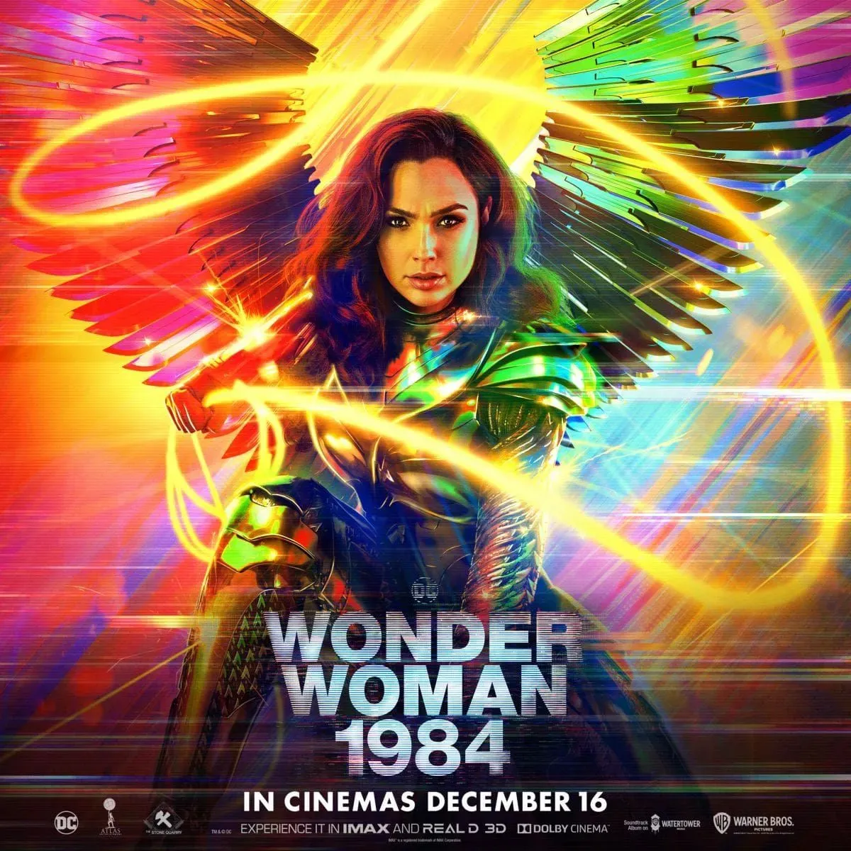 Gal Gadot on the poster for Wonder Woman 1984.