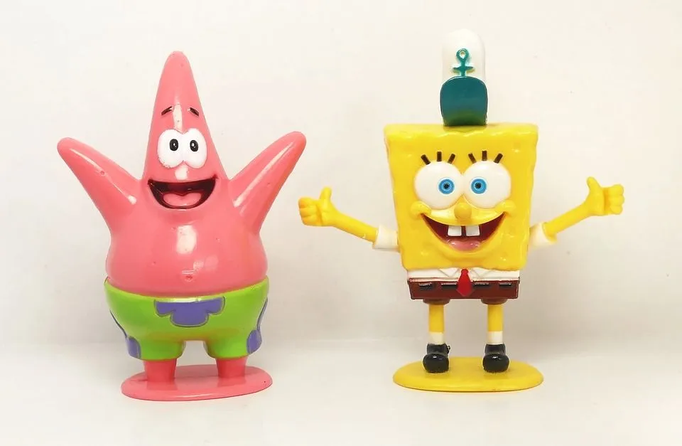 SpongeBob Squarepants and Patrick Star from the show are very popular with their stupid jokes.