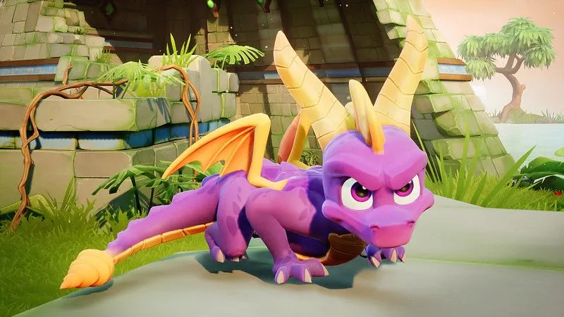 Spyro the dragon from a series of video games.