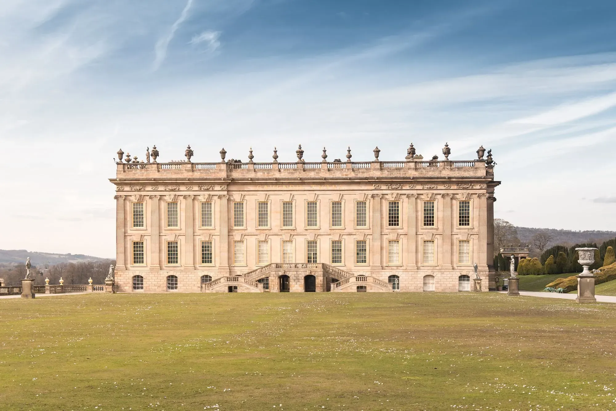 Chatsworth House, a top destination in Derbyshire.
