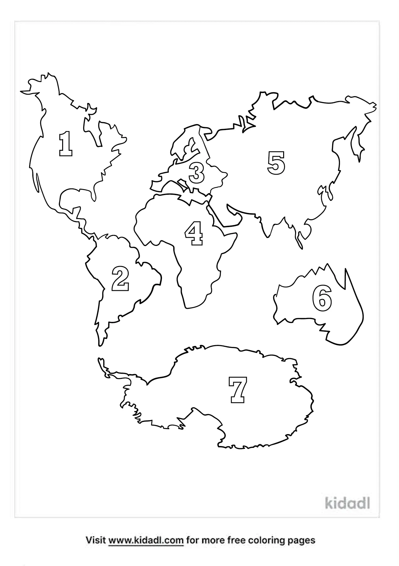 continent coloring pages free