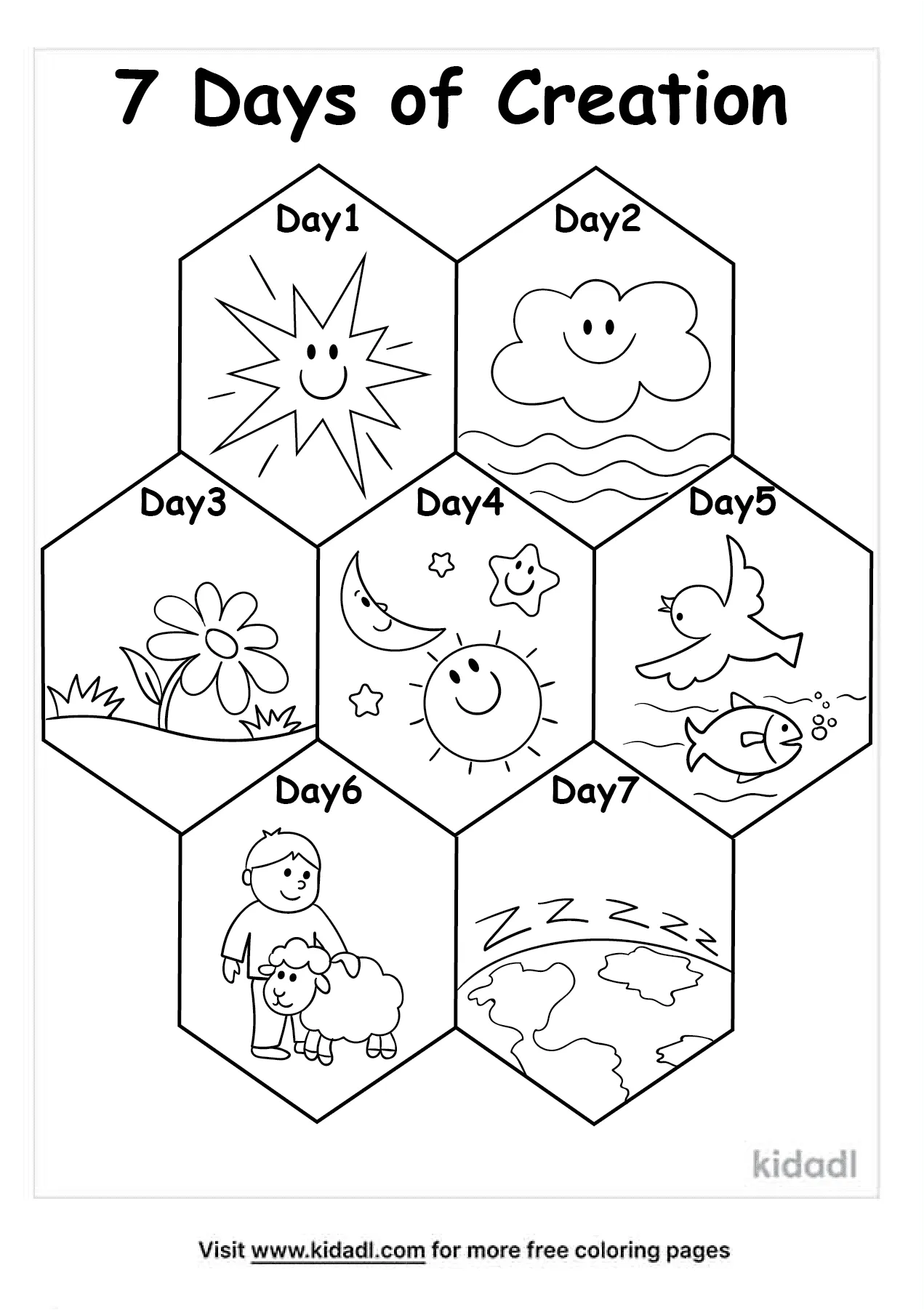 20 Days Of Creation Coloring Pages   Free Bible Coloring Pages   Kidadl