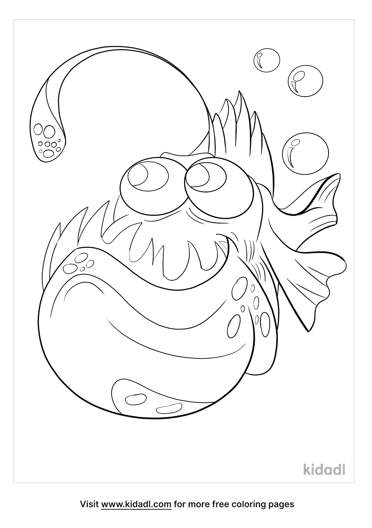 Angler Fish Coloring Pages Free Fish Coloring Pages Kidadl