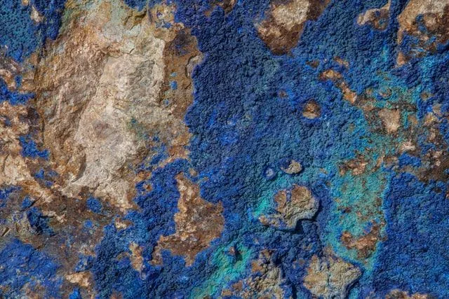 During the Middle Ages, azurite was ground into pigment and used in paints and eye shadow.