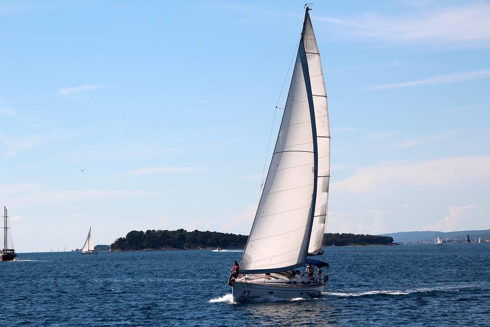 Different types of sails are used for different kinds of sailboats as per requirements.