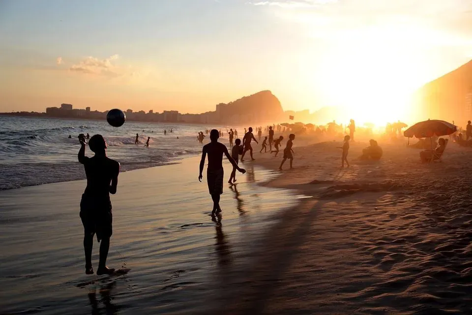 Copacabana beach is a popular tourist destination to unwind