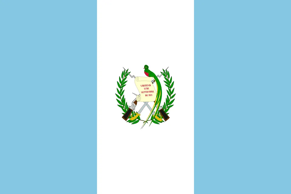 Flag of Guatemala reflects the association with the Pacific Ocean and the Atlantic Ocean.