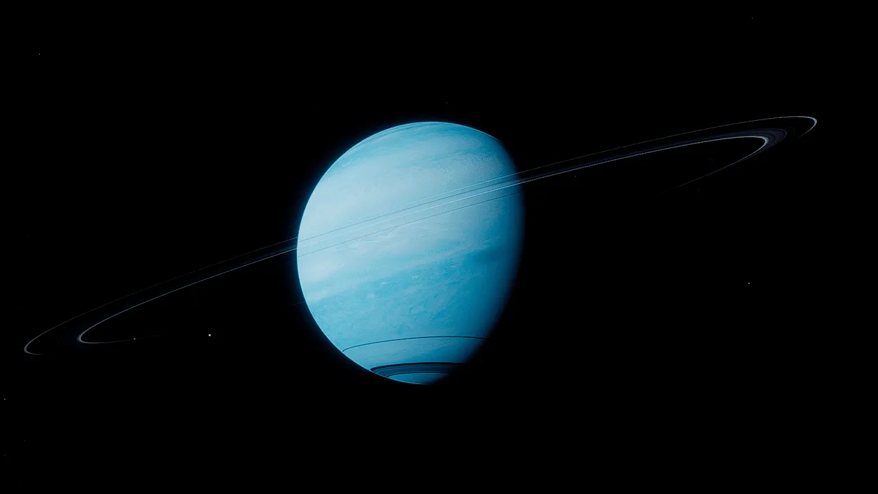 The gas giant, Neptune, gets its blue color from the methane present in its atmosphere.