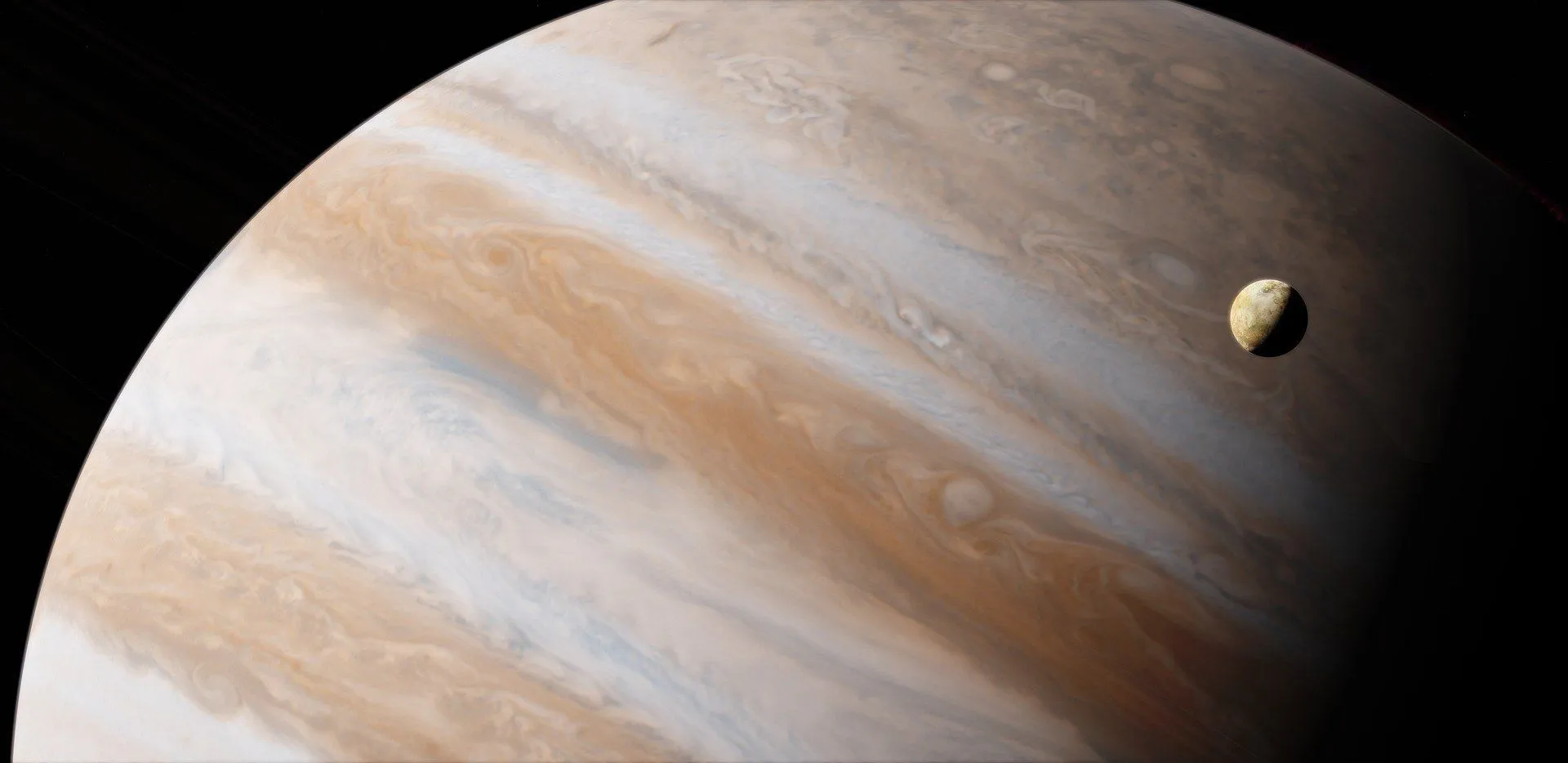Due to the rapid rotation of Jupiter, it is slightly flattened with a 7% more equatorial radius than the polar one.