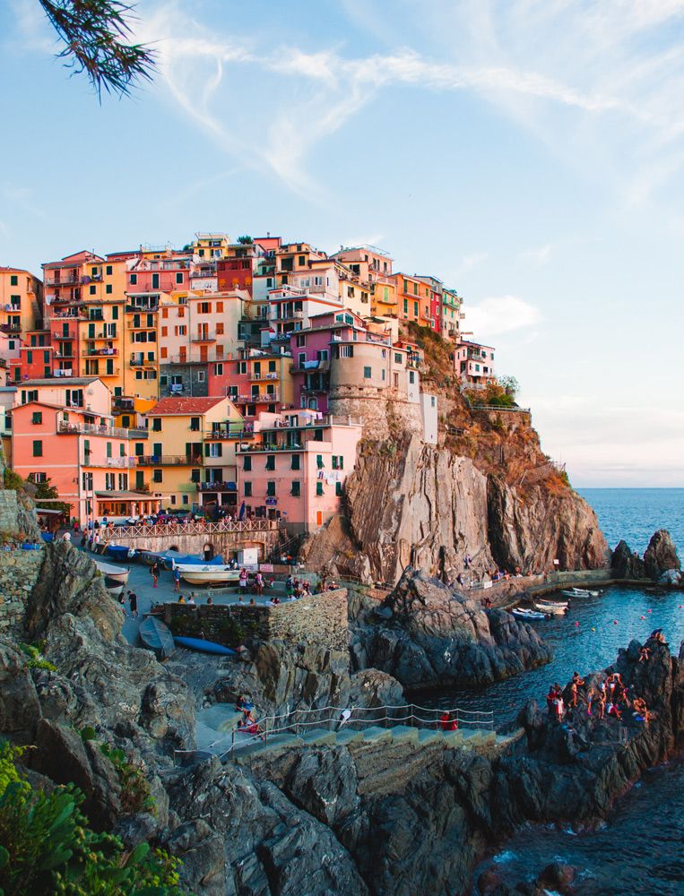The rocky coast of Italy.