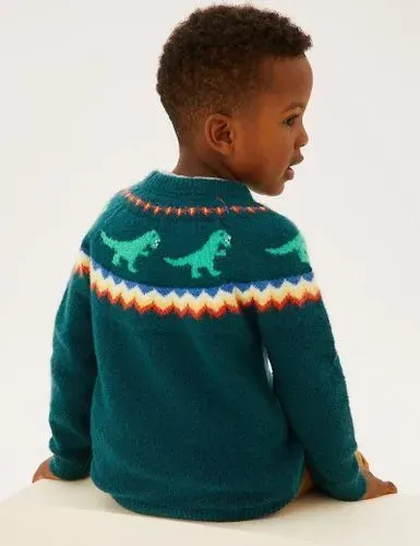 Boy in M&S Christmas jumper