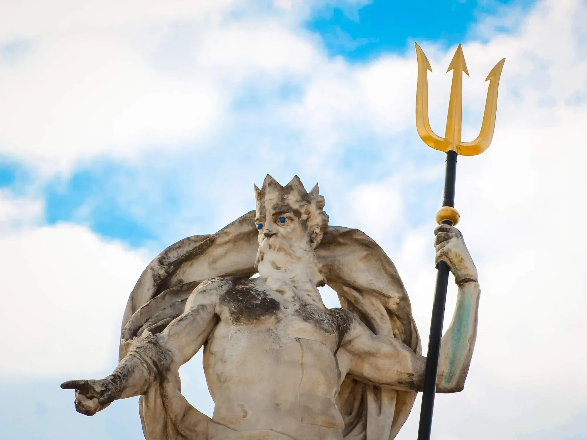 The Neptune god is responsible for controlling wind and storms in Roman mythology.