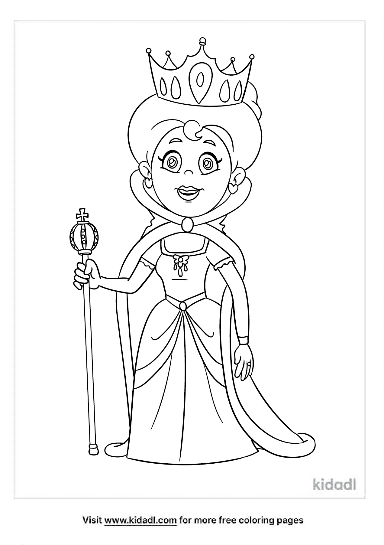 Queen Coloring Pages   Free Fantasy and characters Coloring Pages ...