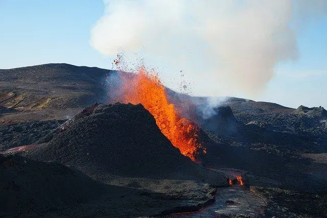 Magma is a rock that is so hot, it turns into a liquid.