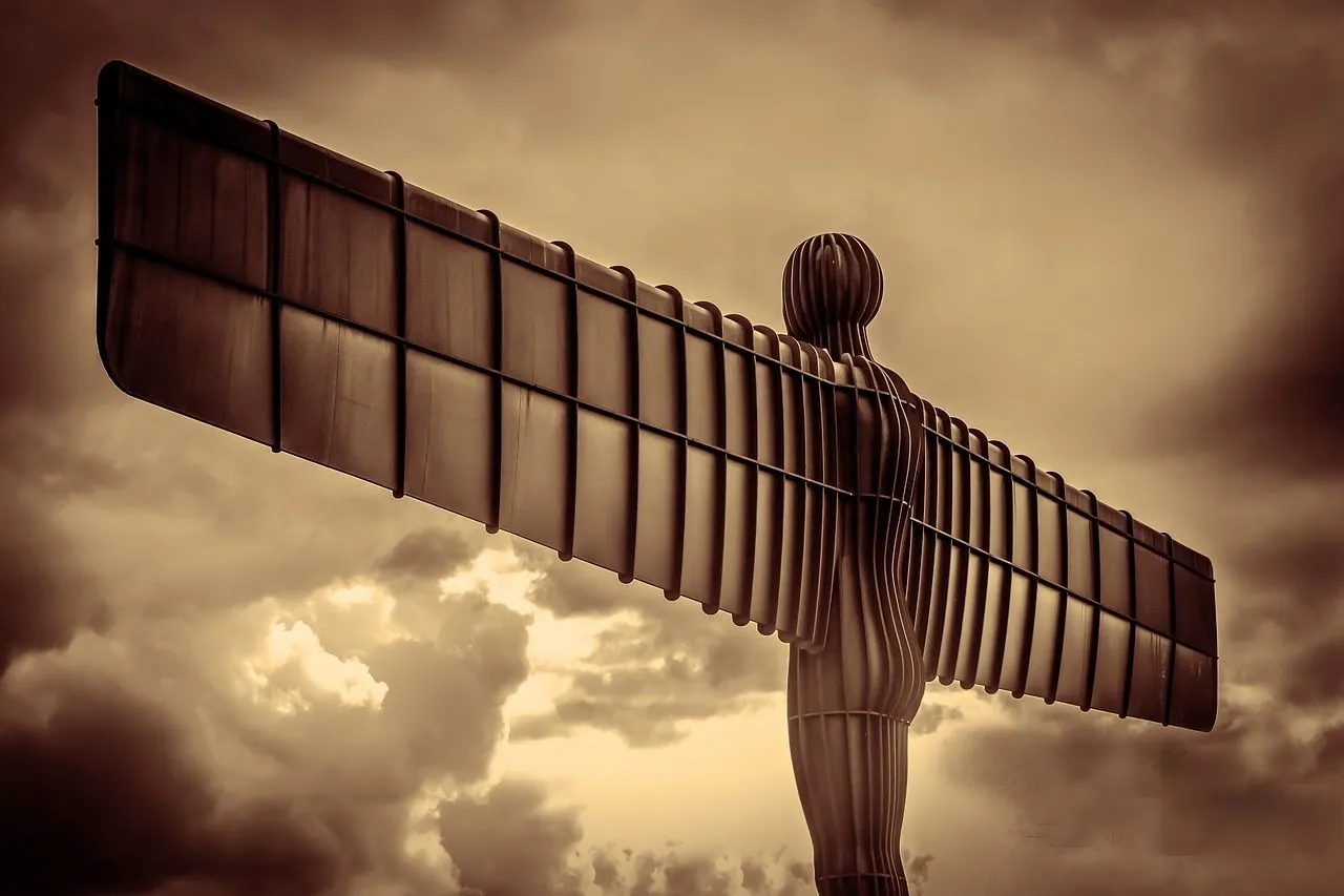 The Angel of the North sculpture is 65.6 ft (20 m) tall!