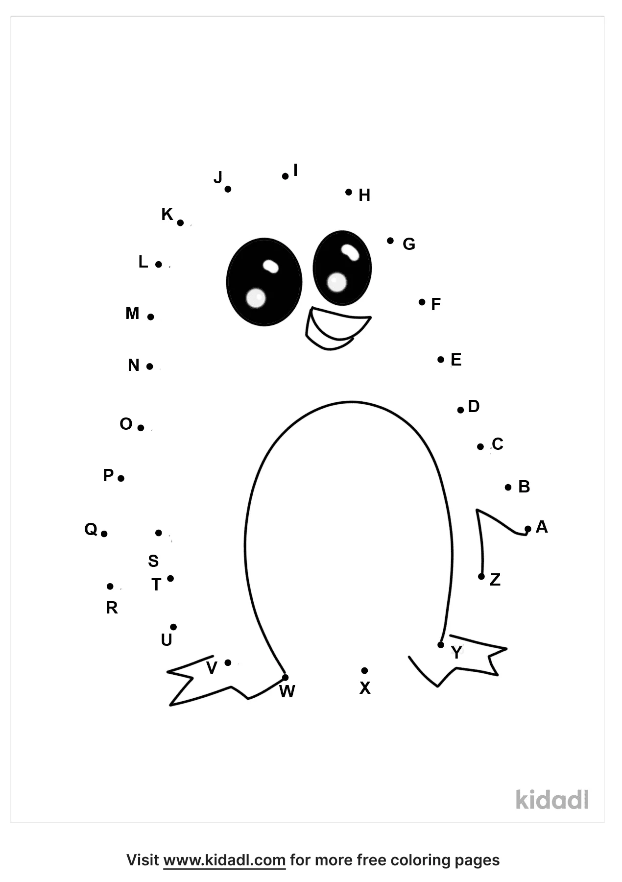 Free Penguin - a-z | Free Dot to Dot Printables | Kidadl