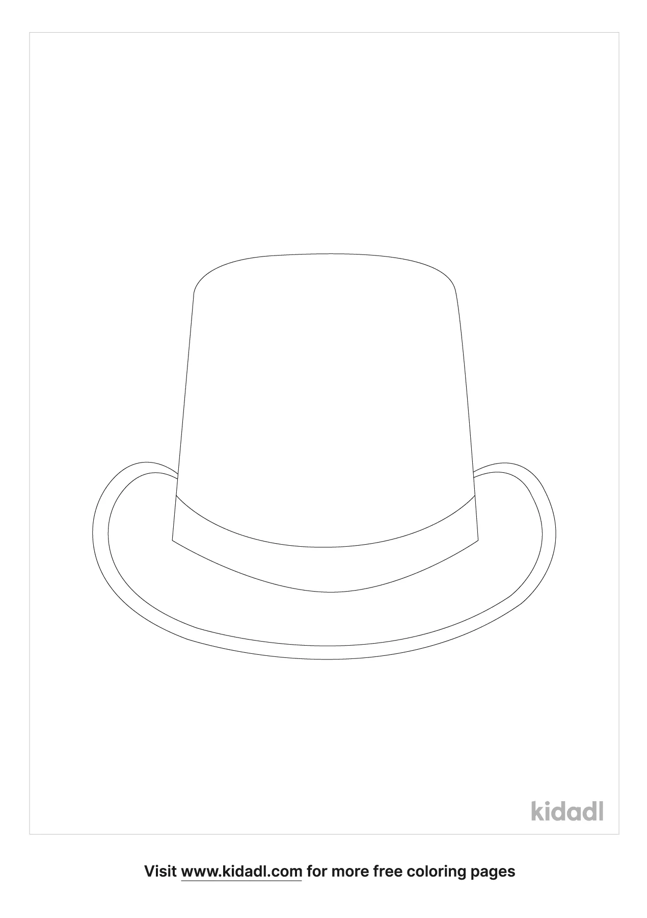 Free Abe Lincoln Hat Coloring Page | Coloring Page Printables | Kidadl