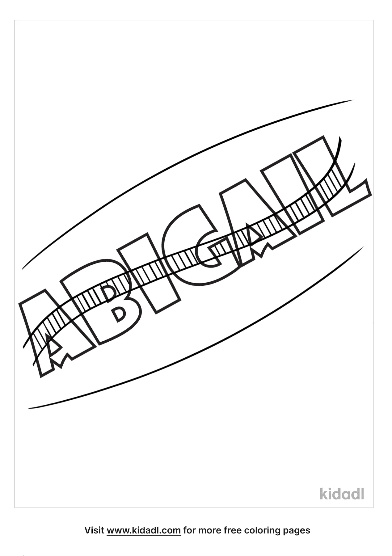 Abigail Name Coloring Page