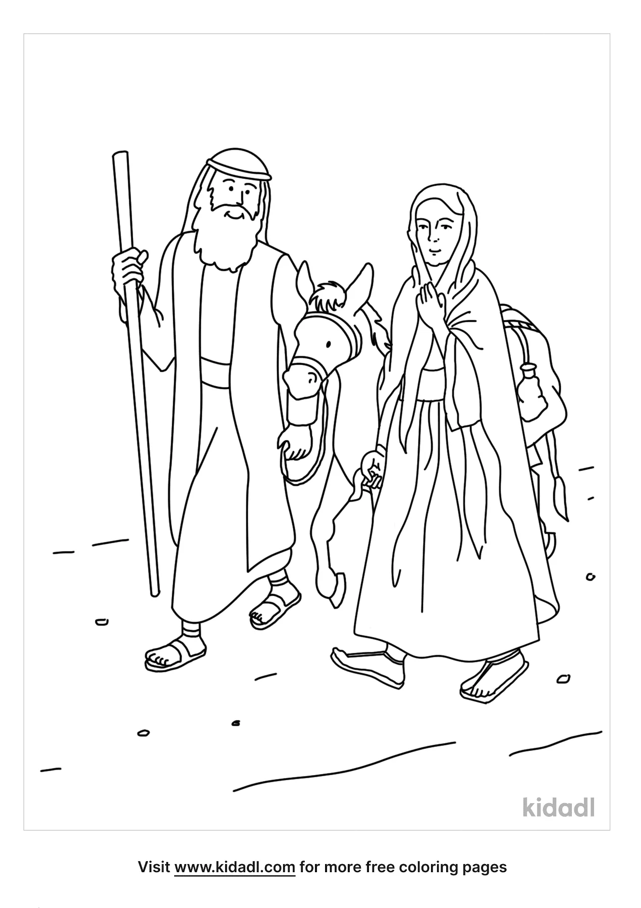 Abraham And Sarah Going To Promised Land Coloring Page   Free ...