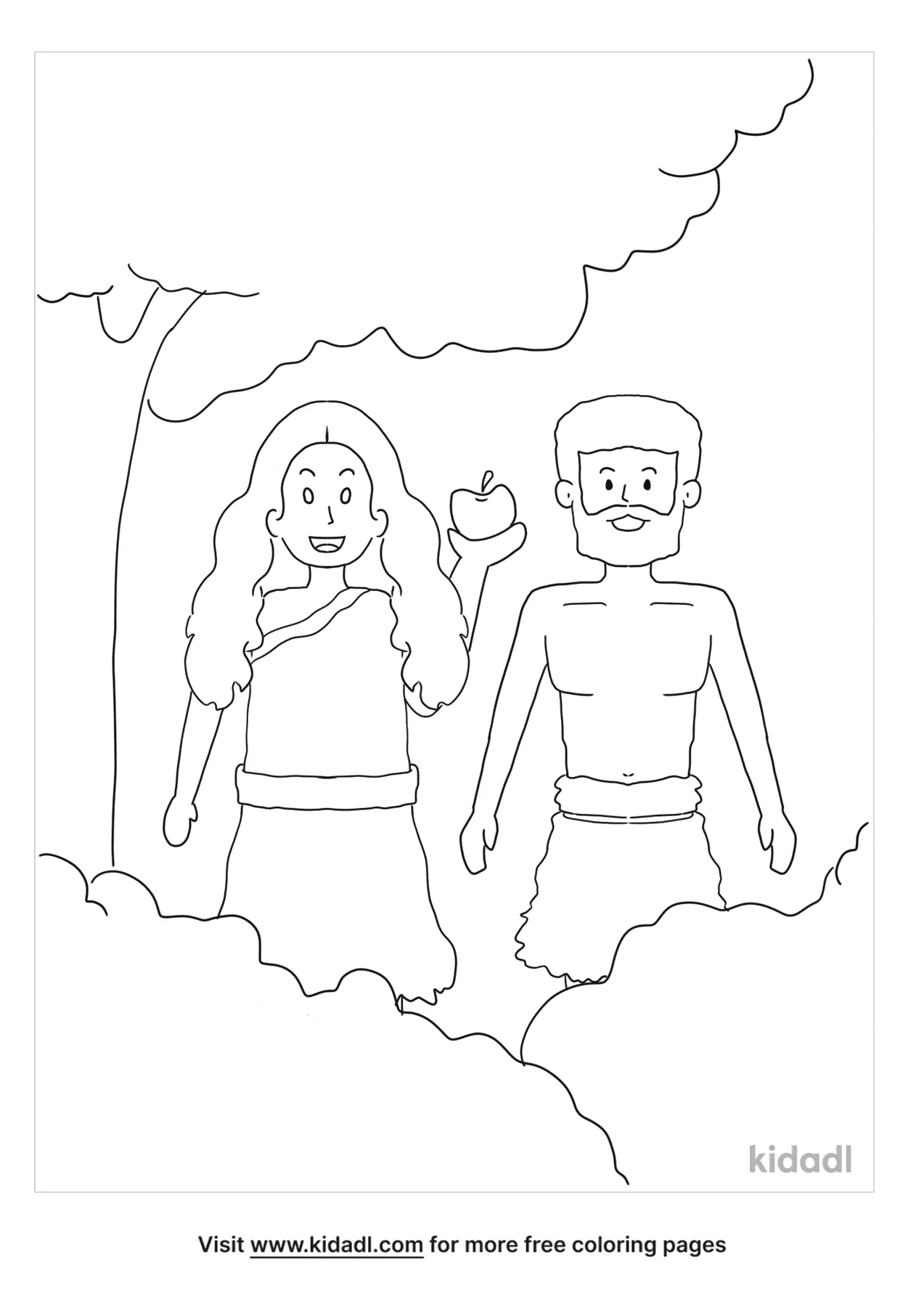 Adam And Eve Cast Out Of The Garden Coloring Page