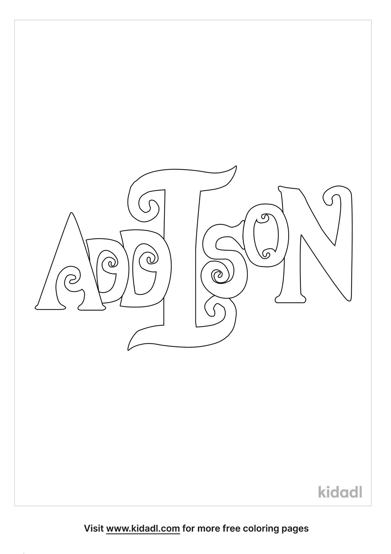 Addison Coloring Page