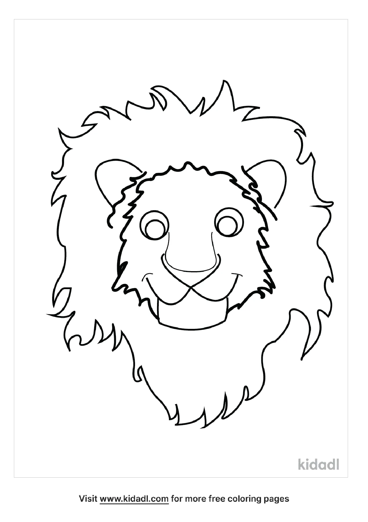 lion head coloring pages for kids