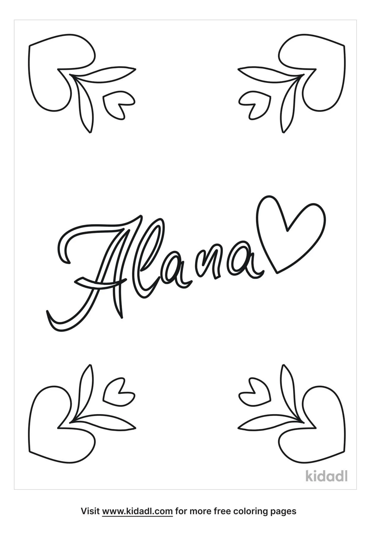 Alana Coloring Page