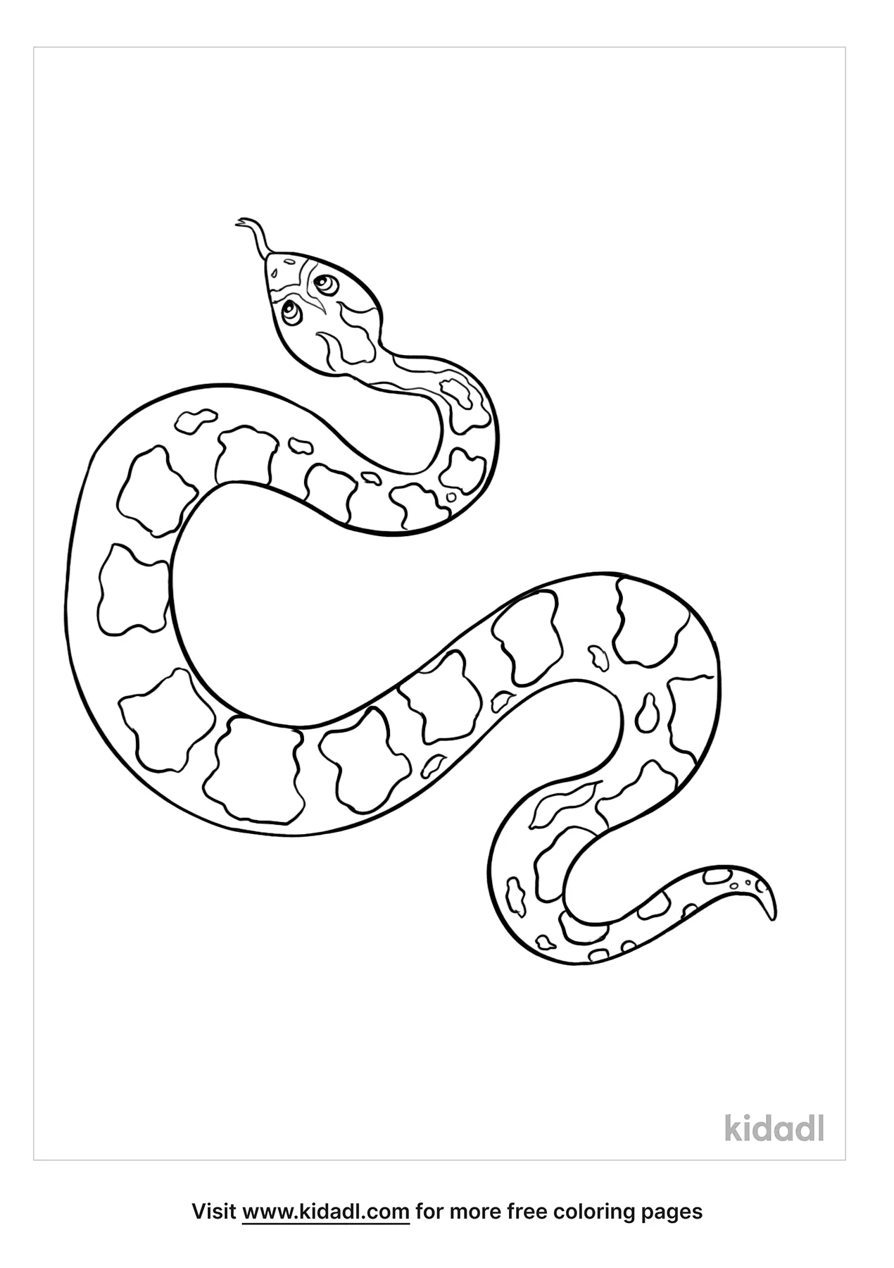 Albino Corn Snake Coloring Page | Free Reptiles Coloring Page | Kidadl