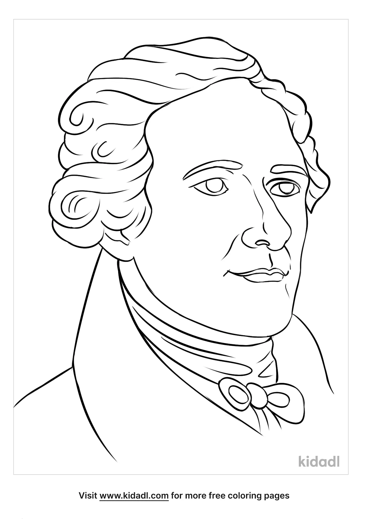 Free Alexander Hamilton Coloring Page Coloring Page Printables Kidadl