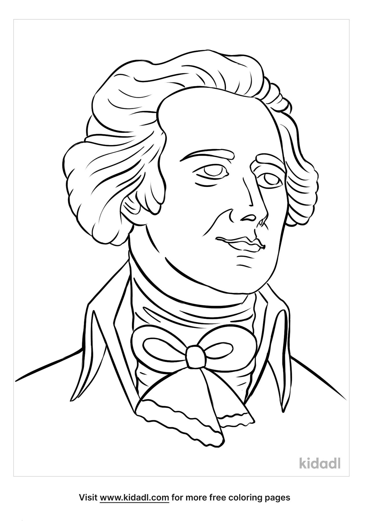 Alexander Hamilton Coloring Page Color The Famous Fou - vrogue.co