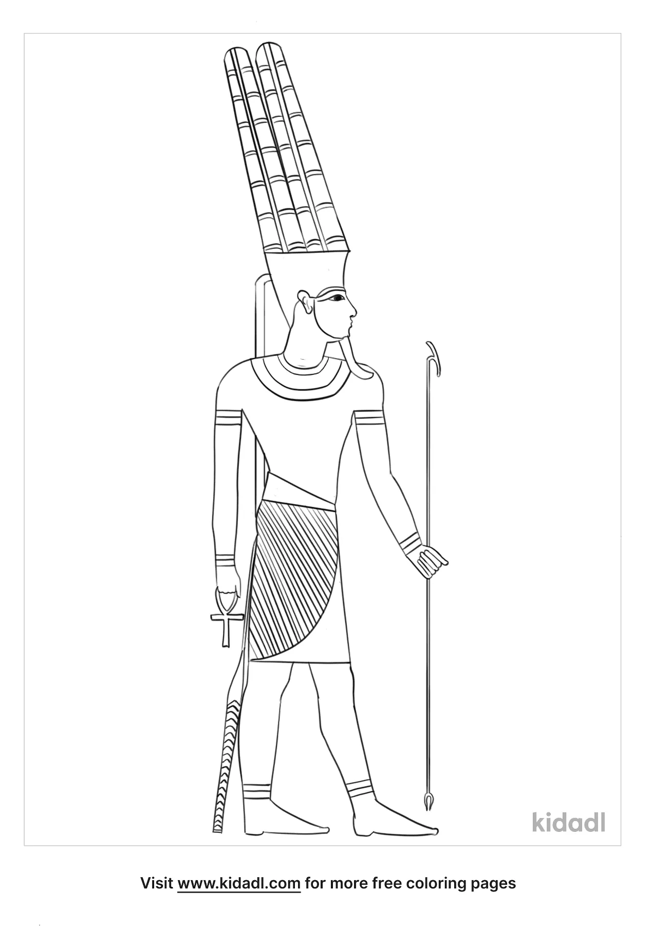 Free Amun Coloring Page | Coloring Page Printables | Kidadl