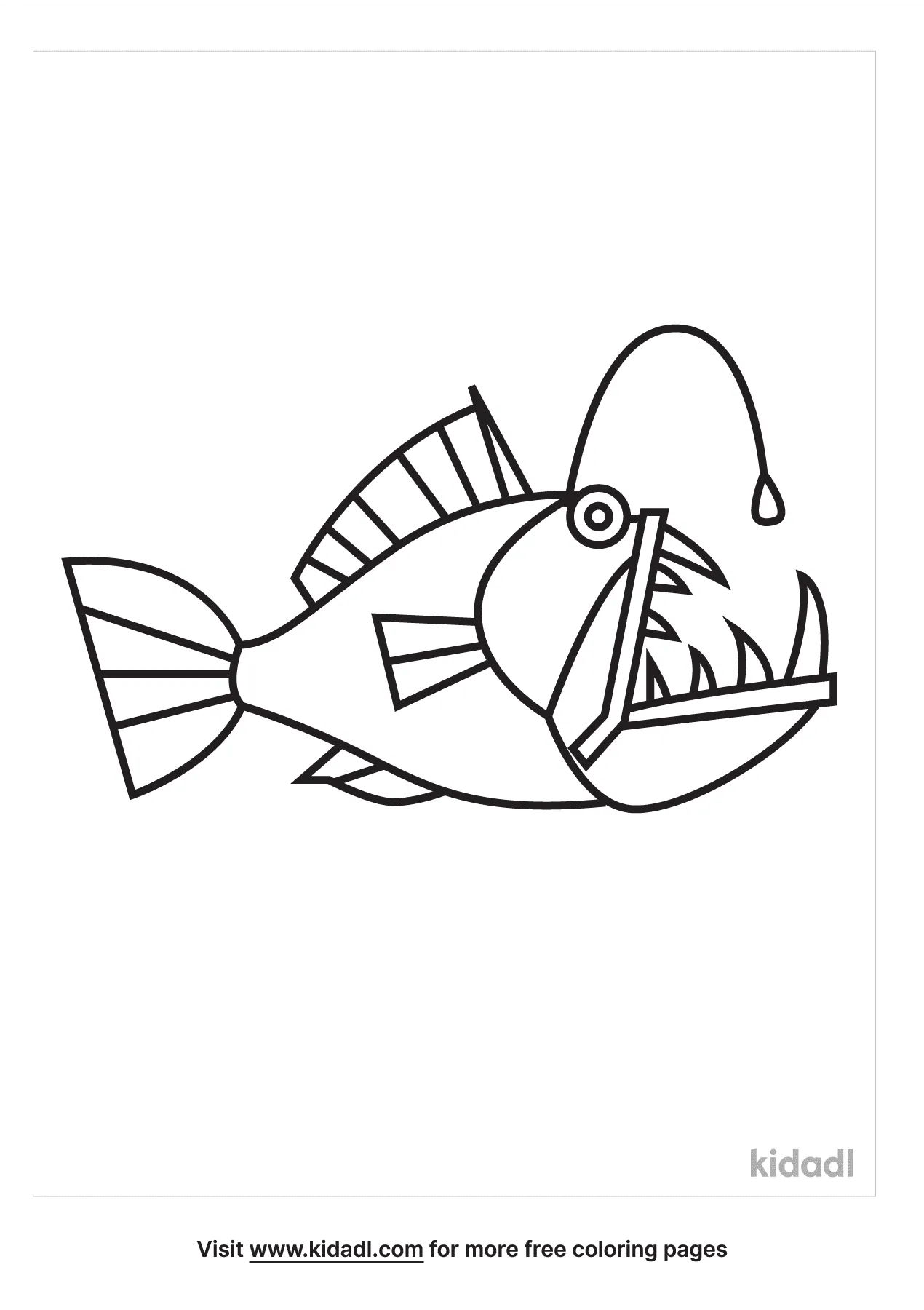 Angular Fish Coloring Page