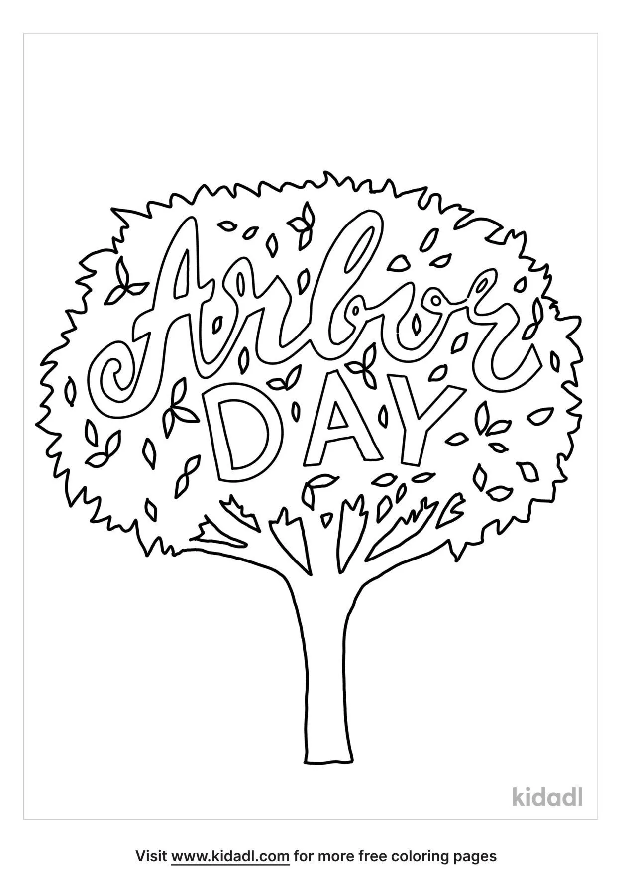 Arbor Day Coloring Page   Free Celebrations occasions Coloring ...