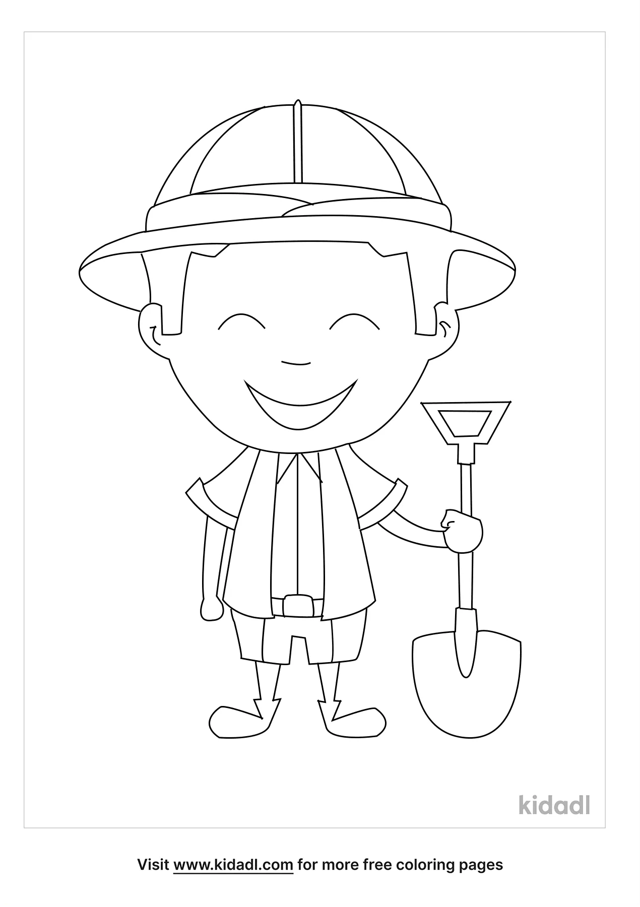 Archaeologist Costume Coloring Page