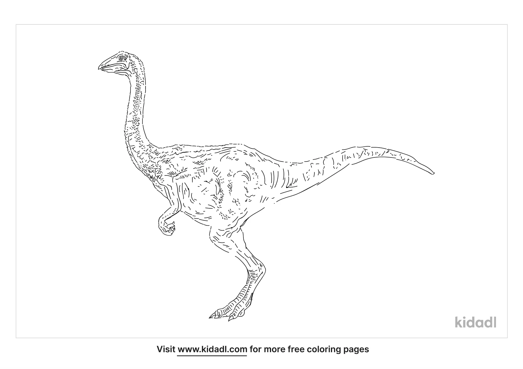 Archaeornithomimus Coloring Page
