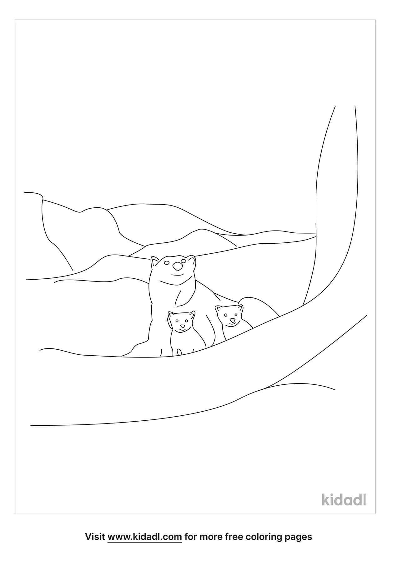 Arctic Animal Homes Coloring Page   Free Jungle animals Coloring ...