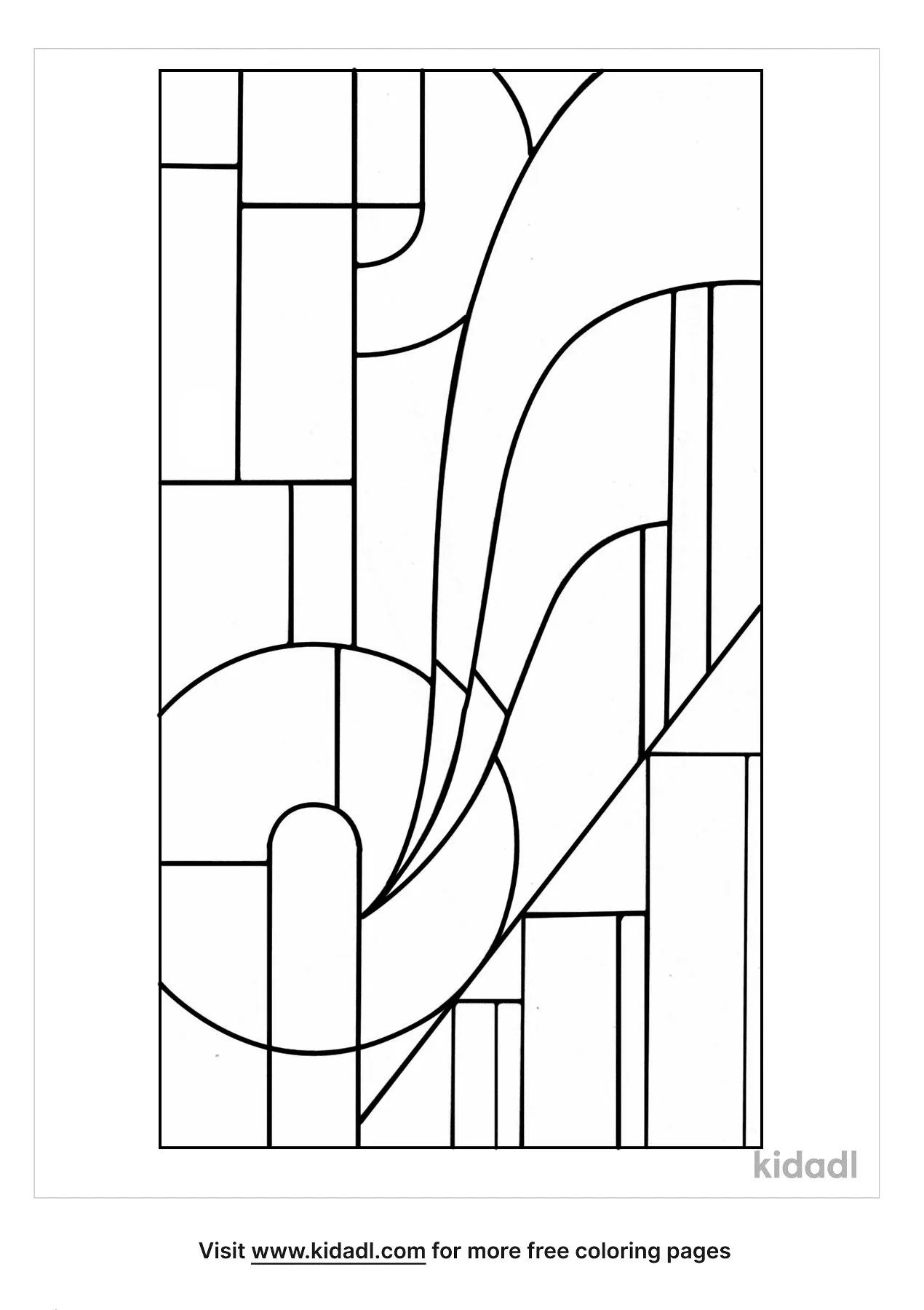 Art Deco Window Coloring Page