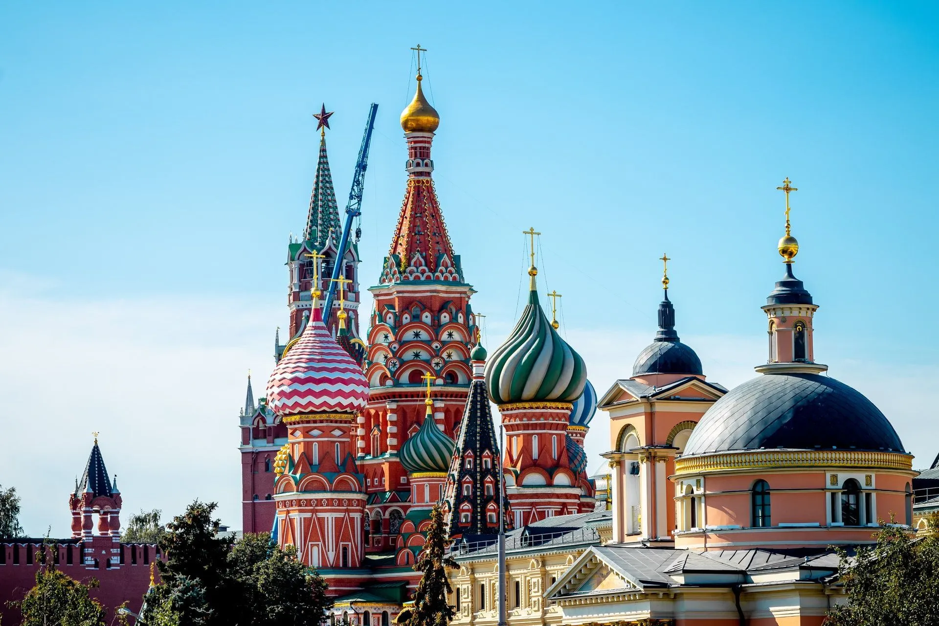 Popular colourful cathedral in Russia