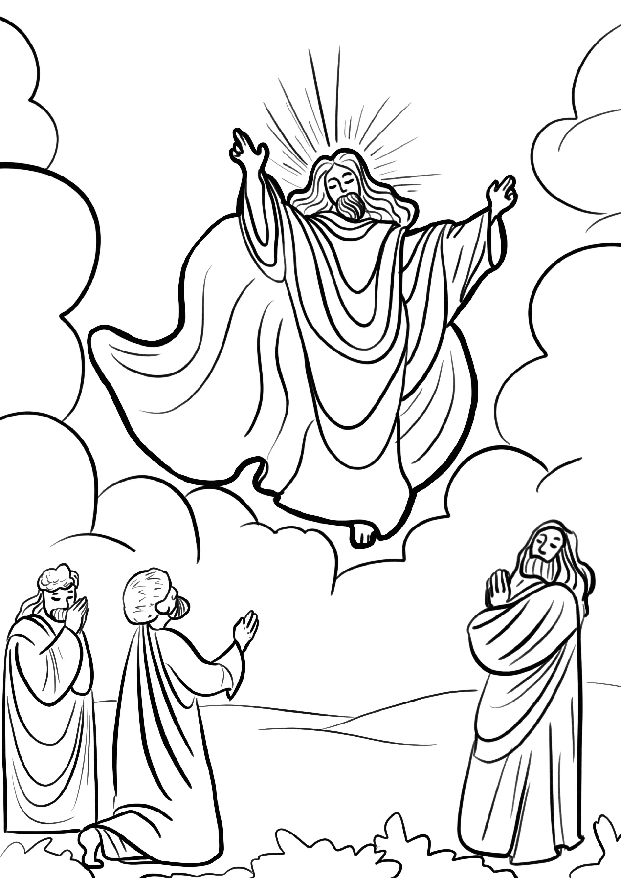 Ascension Of Jesus Coloring Pages   Free Bible Coloring Pages   Kidadl