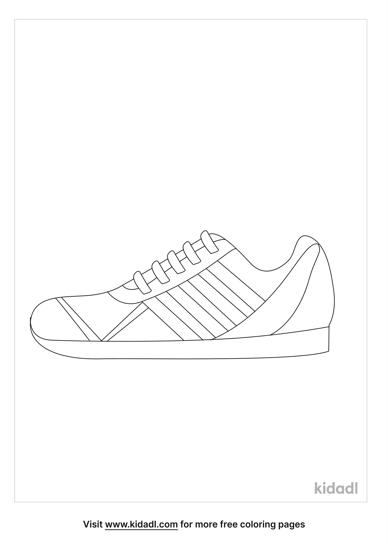 Athletic Kids Shoes Coloring Page | Free Fashion Coloring Page | Kidadl