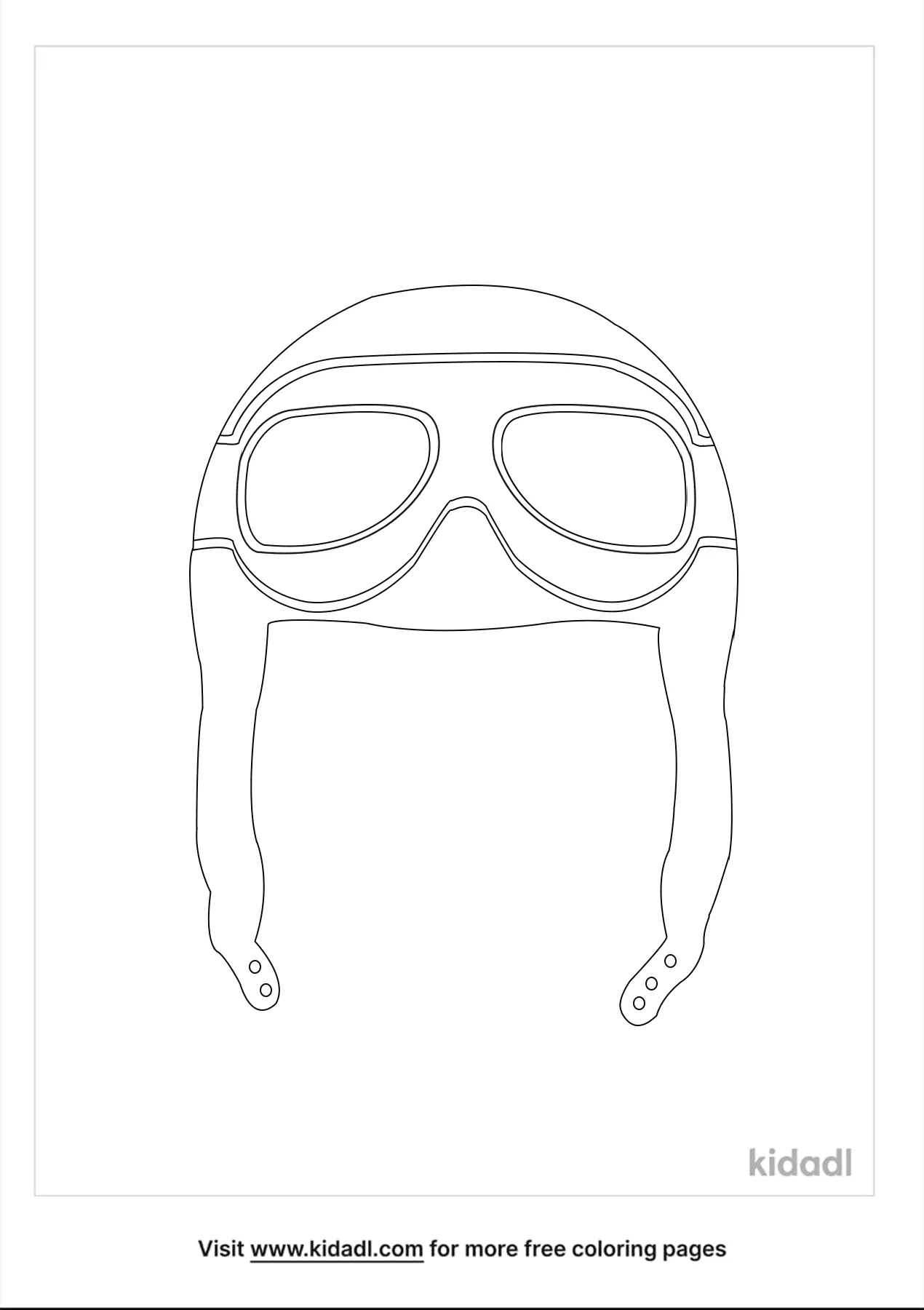 Aviator Hats And Goggles Coloring Page