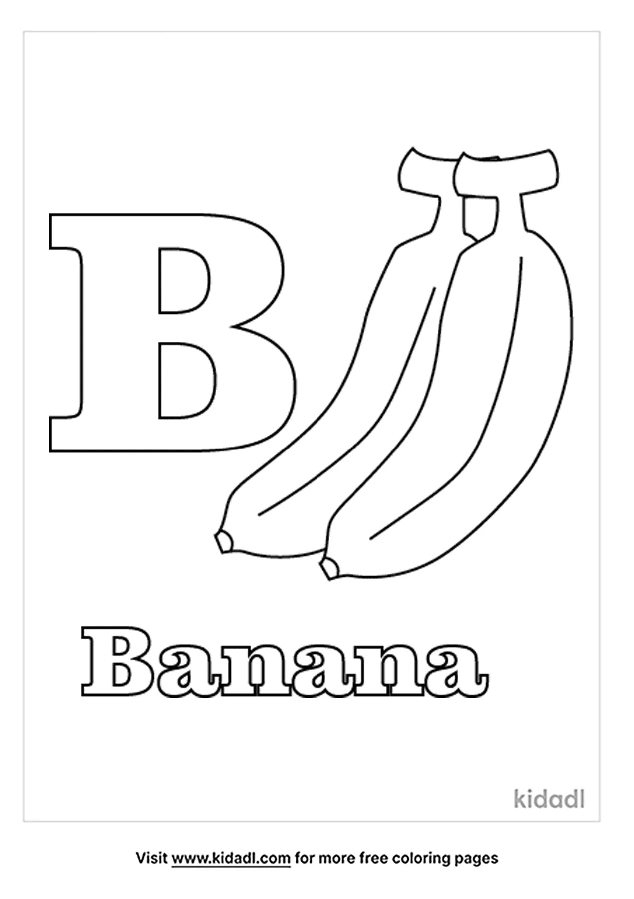 The Letter B Is For Banana Coloring Page With Dots On - vrogue.co