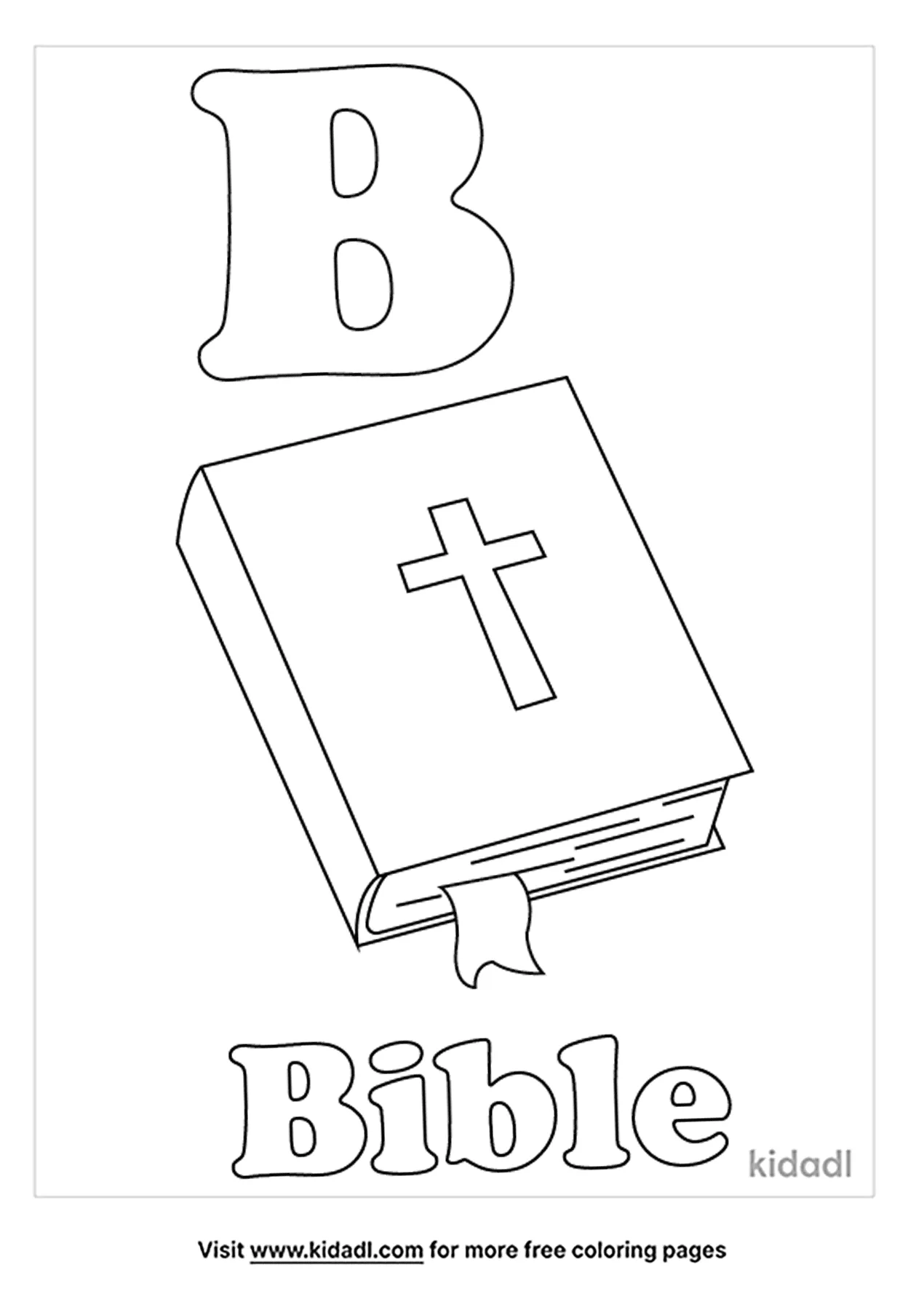 Free B Is For Bible Coloring Page | Coloring Page Printables | Kidadl