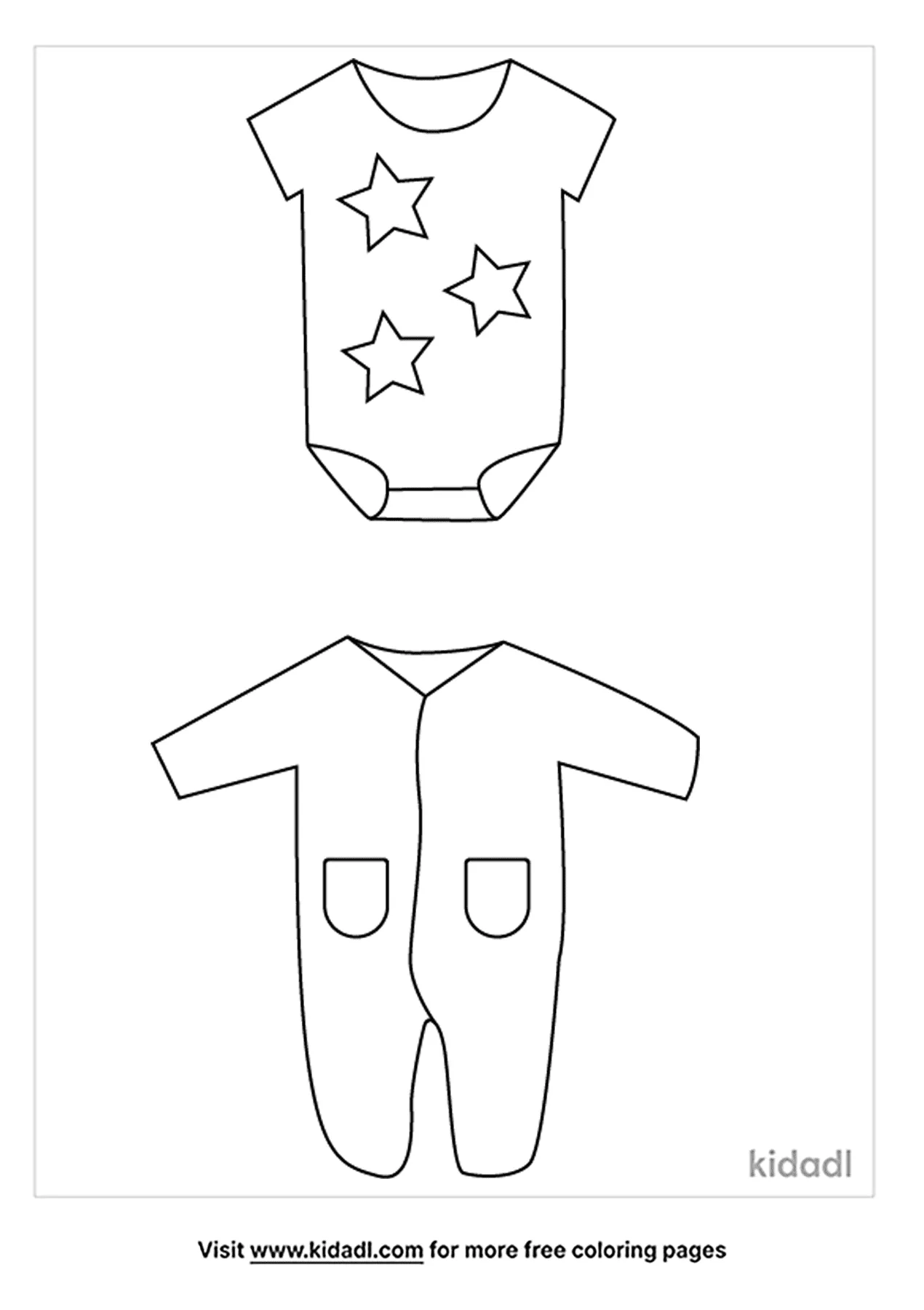 Baby Clothes Coloring Page