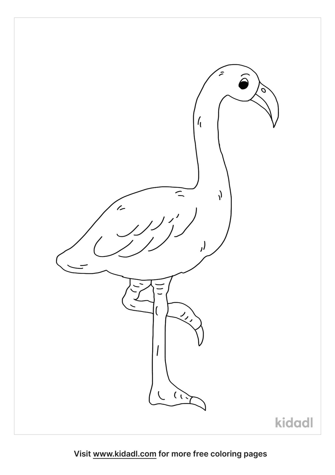 flamingo coloring pages easy