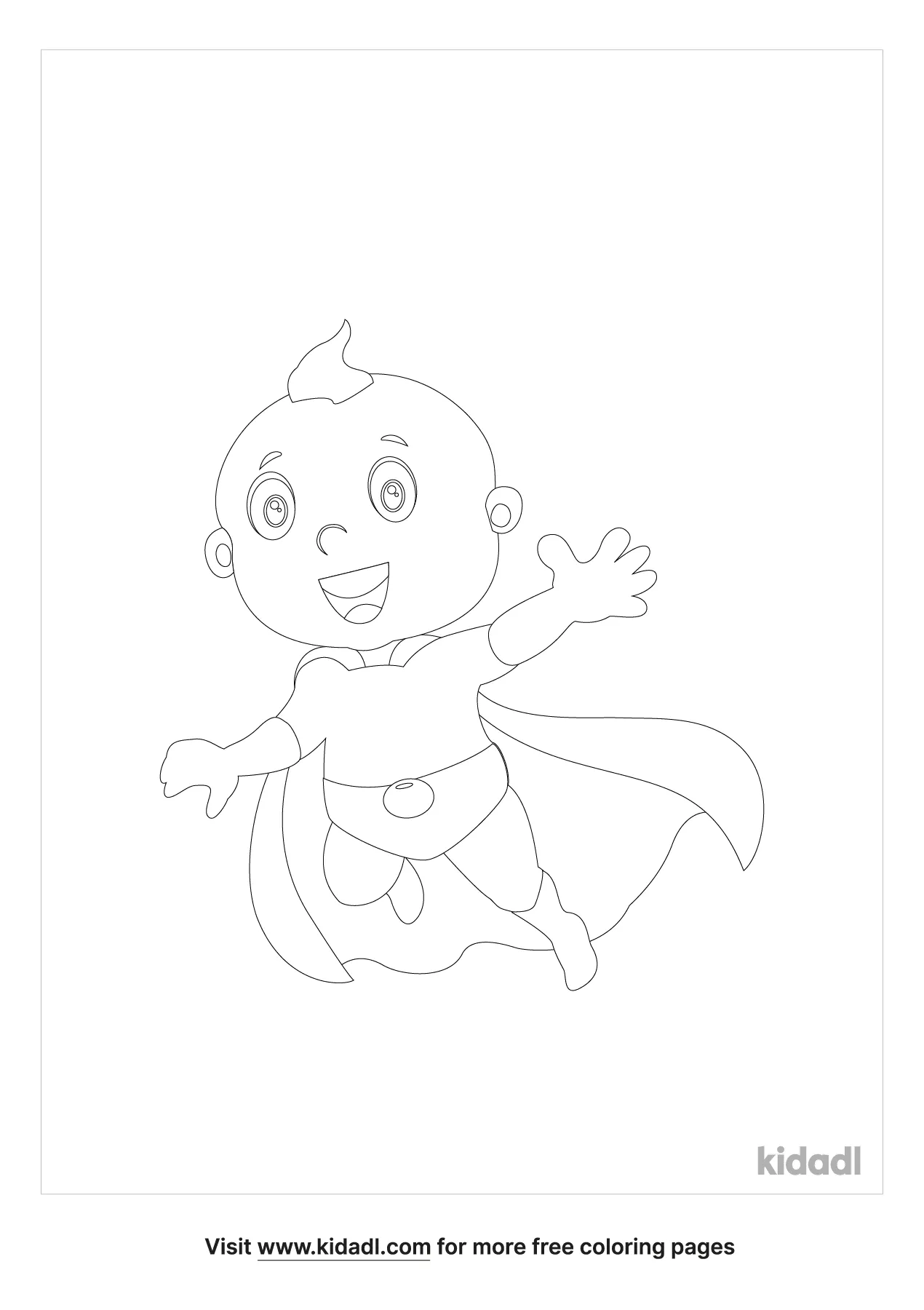 Baby Hero Coloring Page