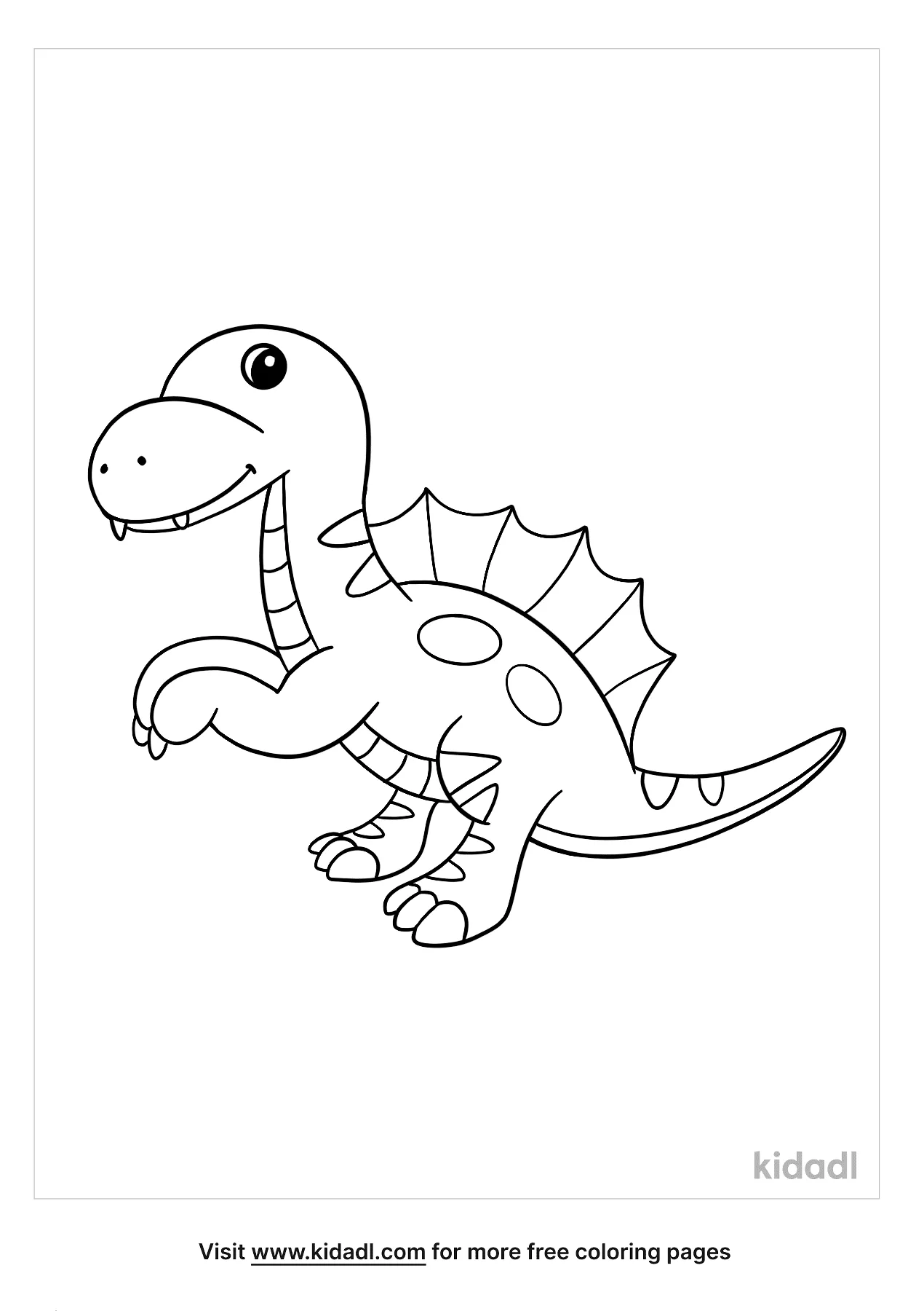 Baby Spinosaurus Coloring Page
