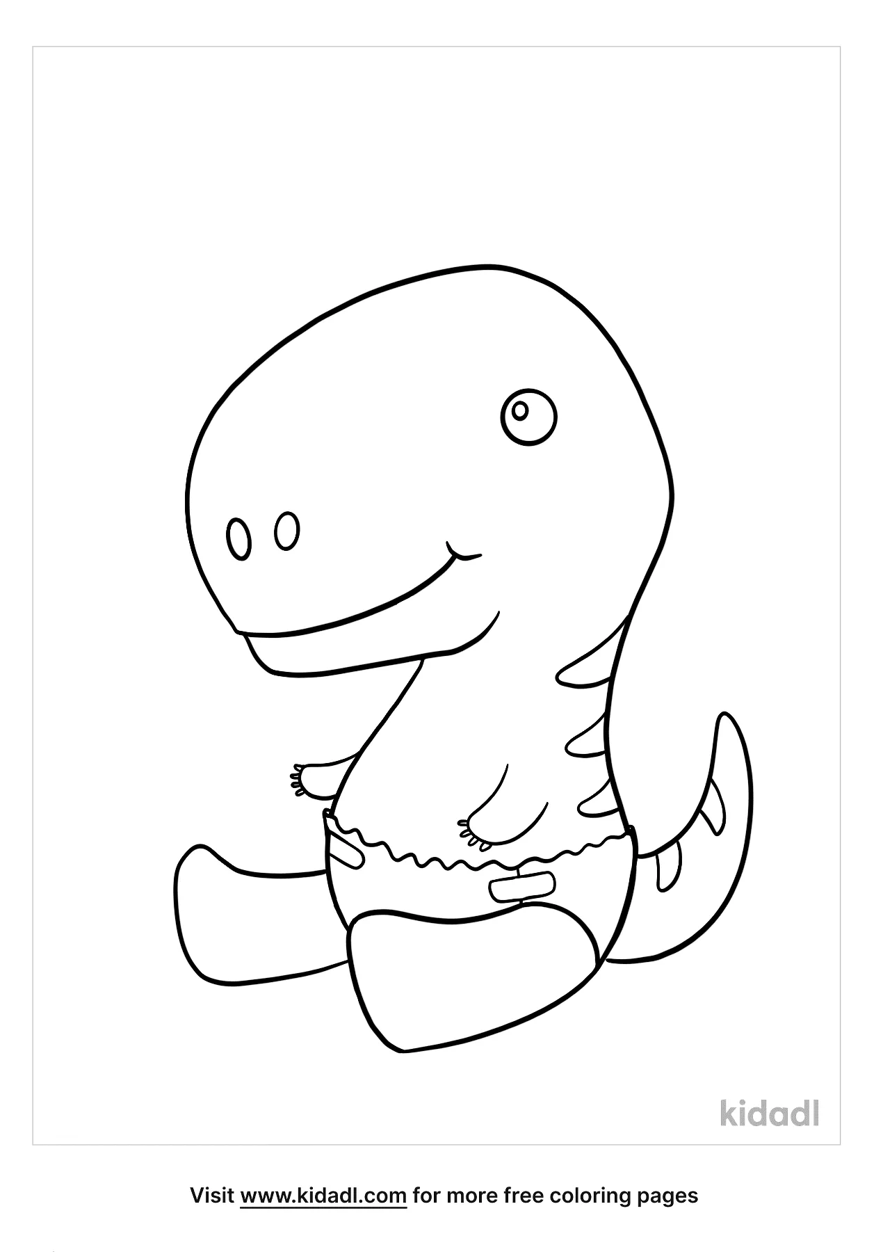 Baby T Rex Coloring Page